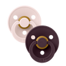 Colour Pacifiers 2 Pack - Petal/Plum - Bibsworld store US