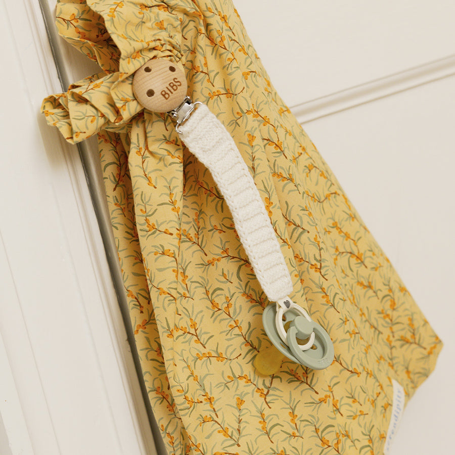 Pacifier Clip Knitted - Ivory