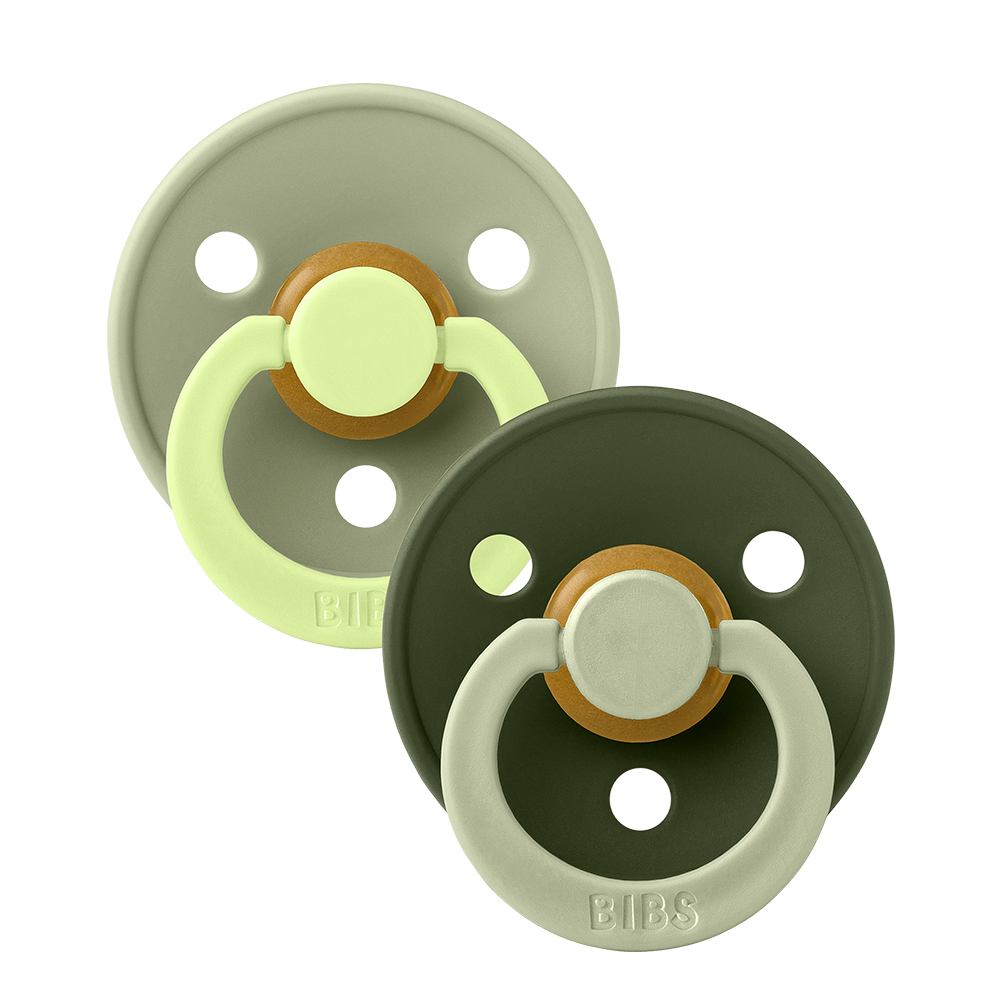 STUDIO Colour Pacifiers 2 Pack Fusion - Sage Hunter Green mix