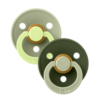 STUDIO Colour Pacifiers 2 Pack Fusion - Sage Hunter Green mix - Bibsworld store US