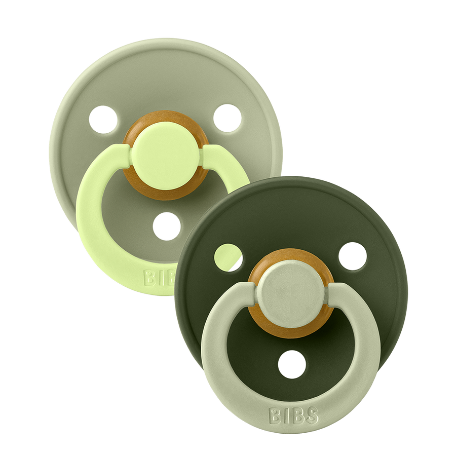 STUDIO Colour Pacifiers 2 Pack Fusion - Sage Hunter Green mix