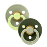 STUDIO Colour Pacifiers 2 Pack Fusion - Sage Hunter Green mix - Bibsworld store US