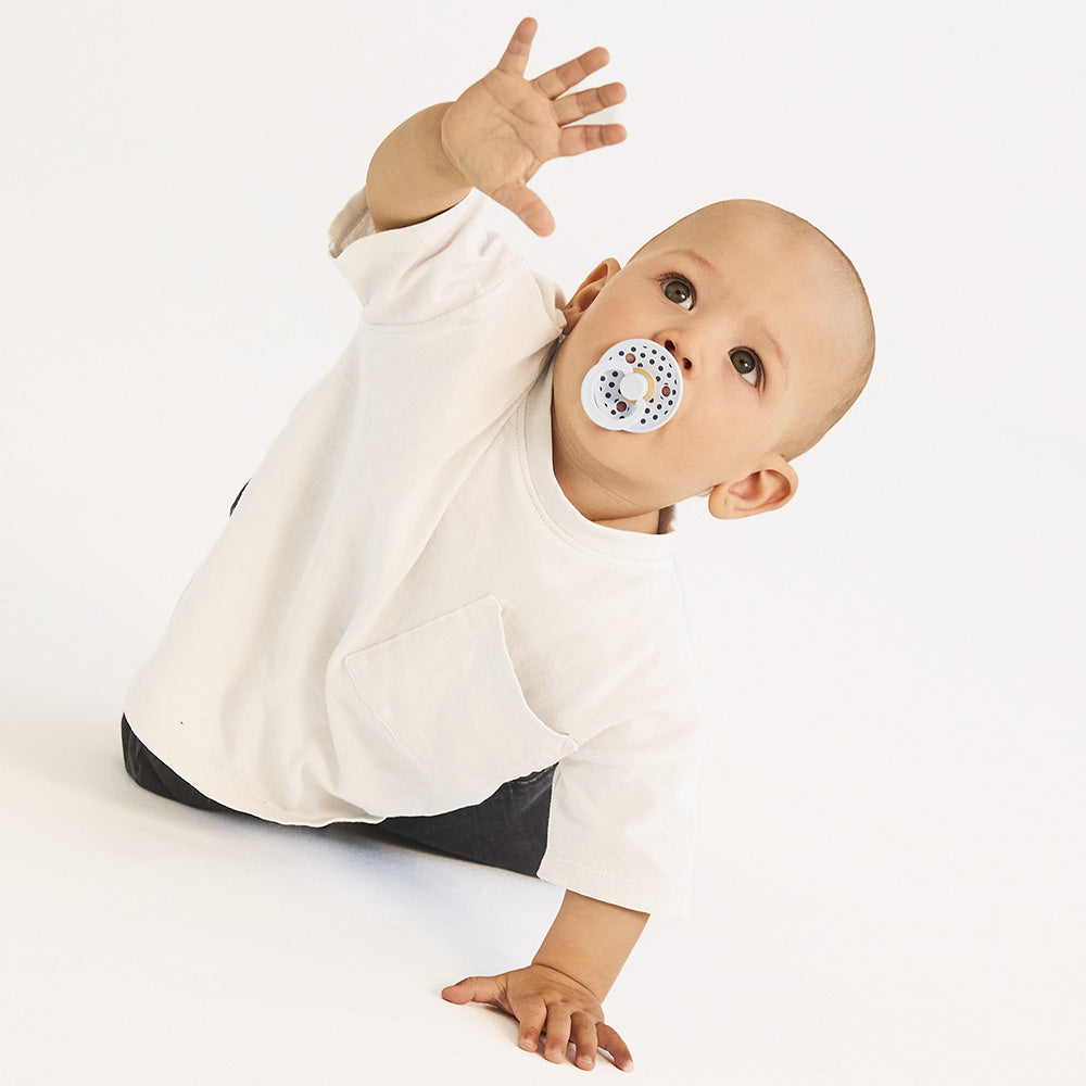 STUDIO Colour Pacifiers 2 Pack Polka - Baby Blue/Steel Blue