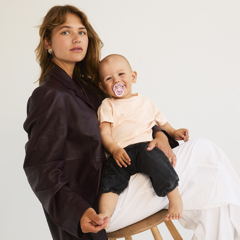 STUDIO Colour Pacifiers 2 Pack Polka - Baby Pink/Mocha