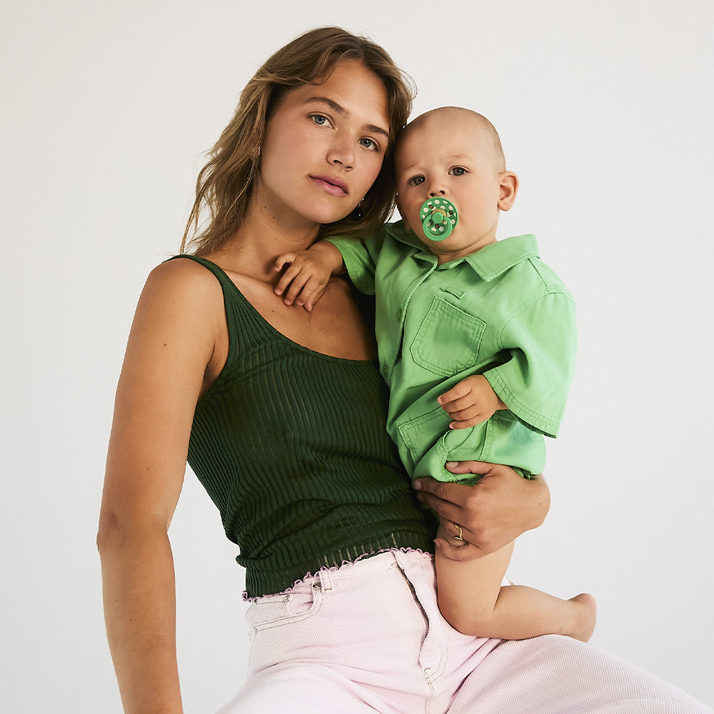 STUDIO Colour Pacifiers 2 Pack Polka - Petal/Cactus