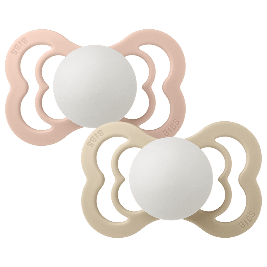 Supreme GLOW Pacifiers 2 Pack - Blush/Vanilla