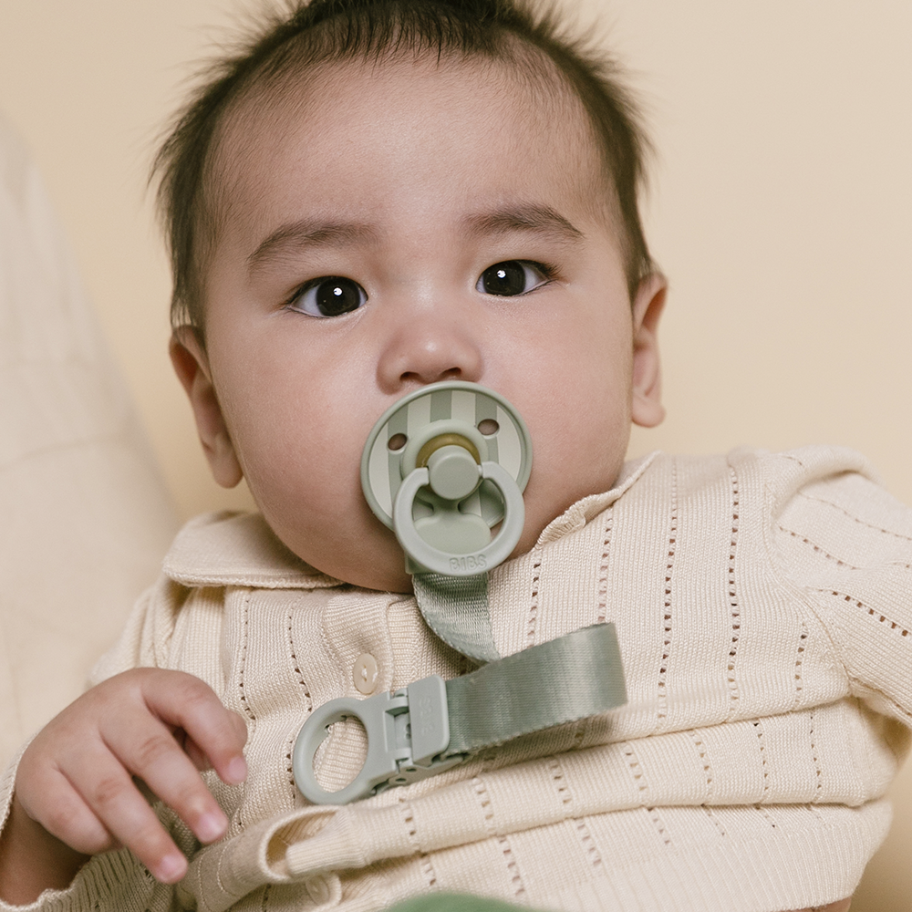Colour Pacifier & Loop Clip Gift Set - Sage