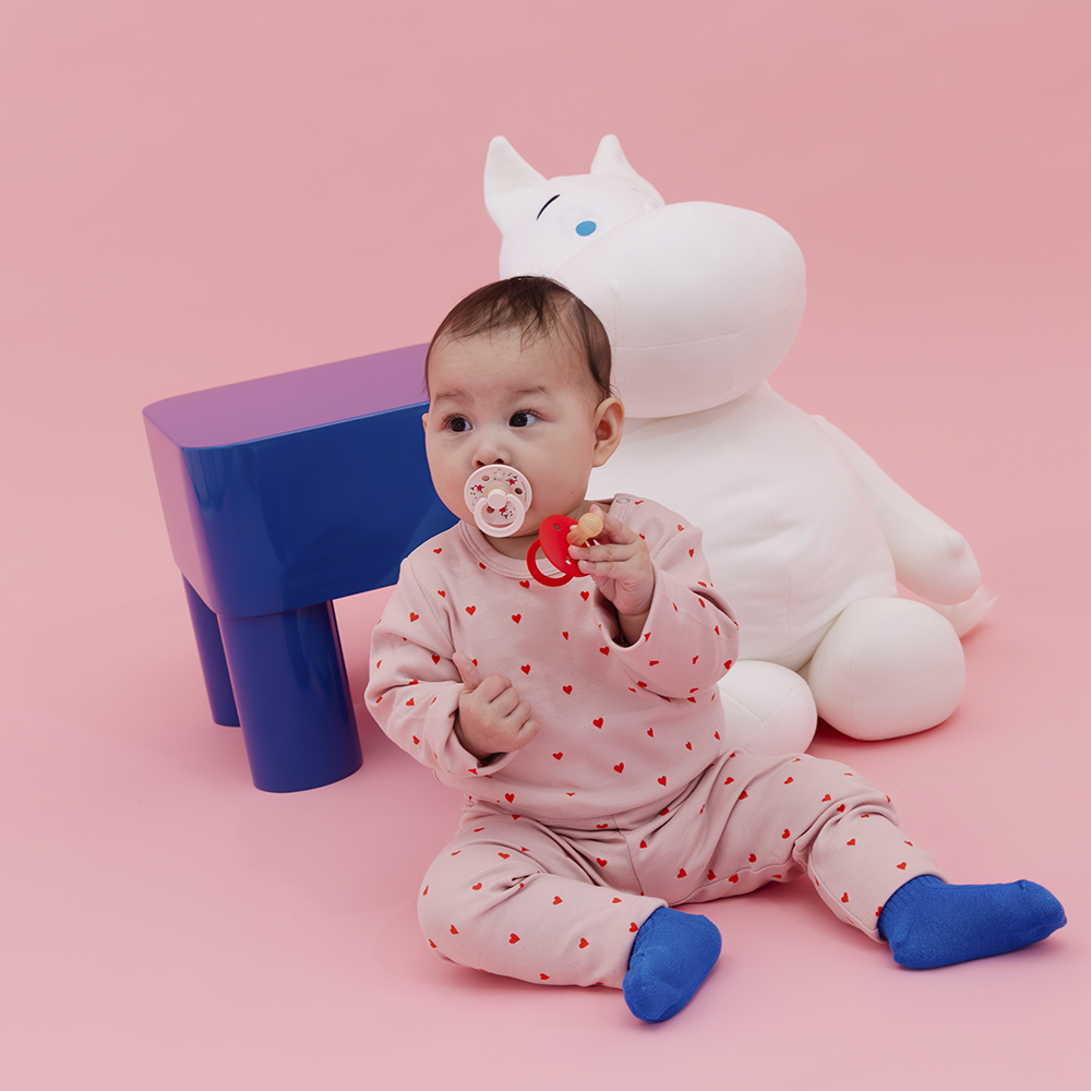 BIBS x Moomin Colour Pacifiers 2 pack Dancing - Candy Apple mix