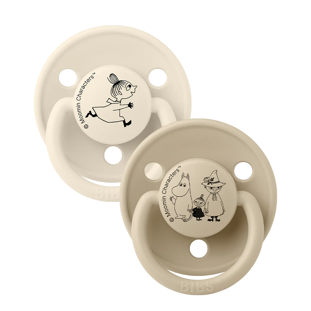 BIBS x Moomin De Lux Pacifiers 2 Pack Little My - Ivory/Vanilla