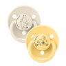 BIBS x Moomin De Lux Pacifiers 2 Pack Moomintroll - Ivory/Pale Butter - BIBS