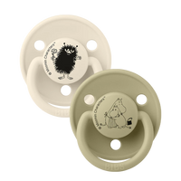 BIBS x Moomin De Lux Pacifiers 2 Pack Stinky - Ivory/Khaki - BIBS