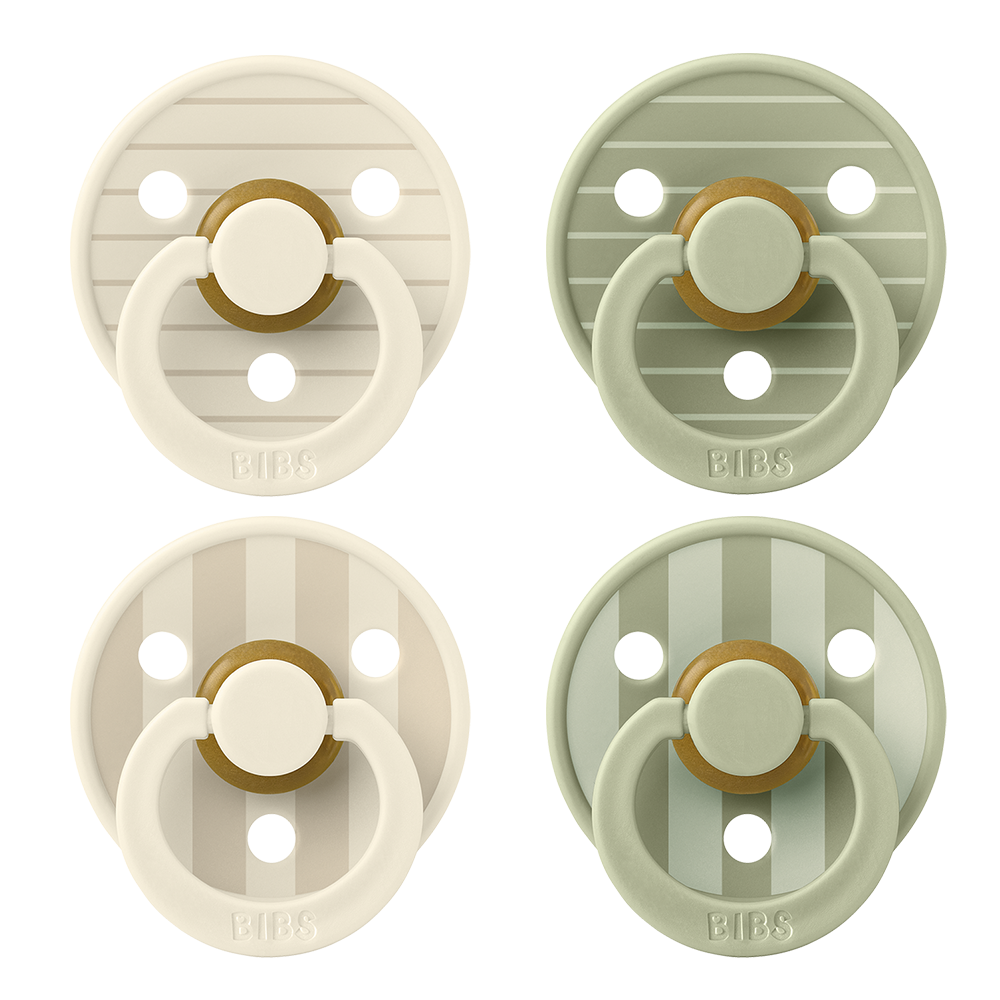 STUDIO Colour Pacifiers 4 Pack - Pin Ivory Vanilla Mix/Pin Sage Mix
