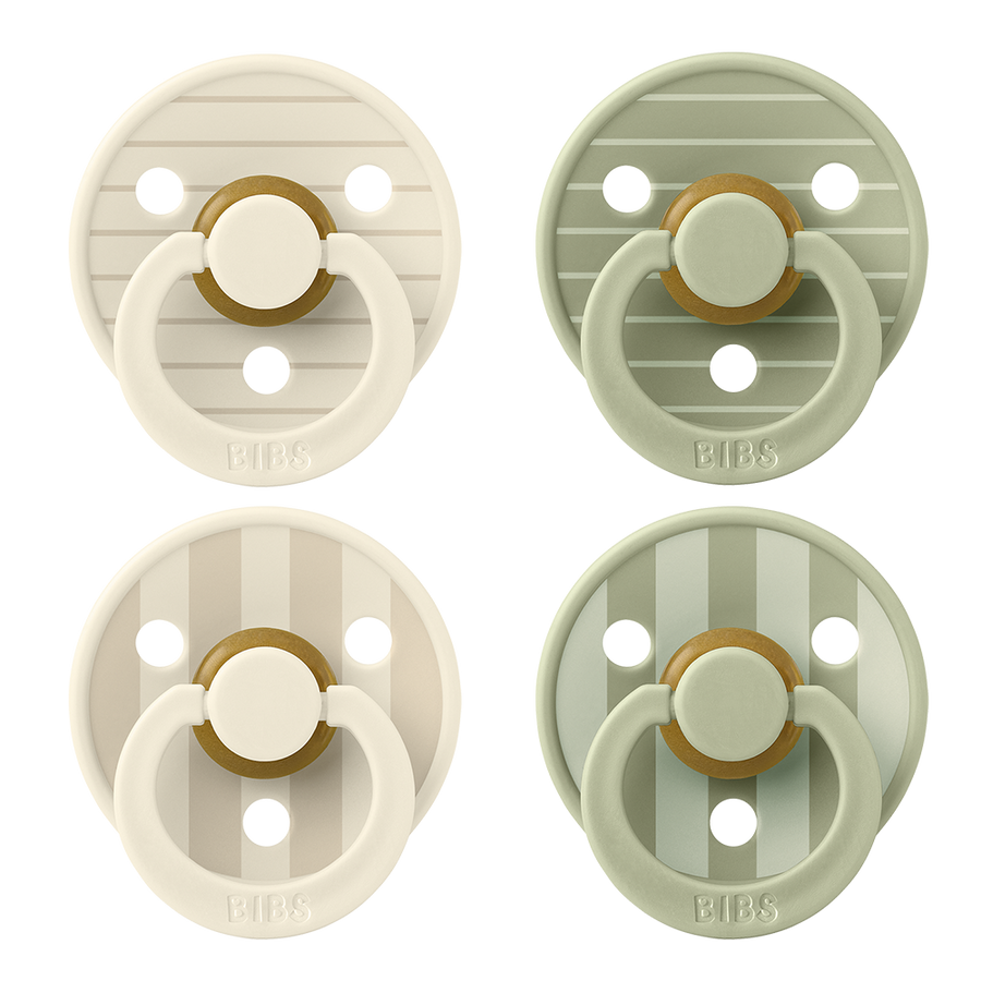 STUDIO Colour Pacifiers 4 Pack - Pin Ivory Vanilla Mix/Pin Sage Mix